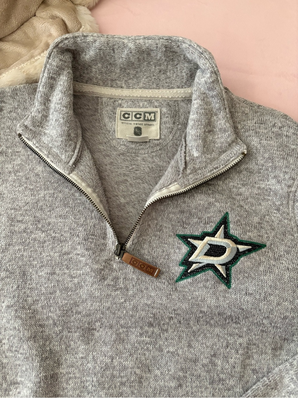 Dallas Stars CCM Quarter Zip Pullover Large